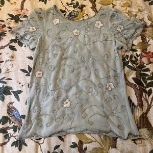 Beaded Sheer European Shirt